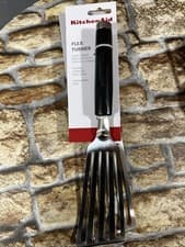 Image of KitchenAid MasterClass KitchenCraft Stainless Steel Flex Turner Onyx Black CHEAP