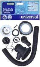 Image of 32mm BASIN WASTE Combined OVERFLOW Universal Fit SINK Replacement Set