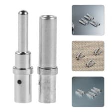 Image of 20 Pcs Circular Connector Pins Industrial Crimp Terminal Auto Wiring Terminals