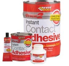 Image of STICK 2 ALL PURPOSE CONTACT ADHESIVE EVERBUILD GLUE 125ML/250ML/750ML/5L