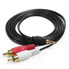 Image of 3.5mm Jack Aux to 2 RCA Audio AUX Twin Phono Headphone Mini Stereo Audio Lead