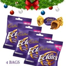 Image of Cadburys Milk Chocolate ECLAIRS Caramel Chews Sweets 130g