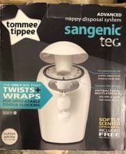 Image of Tommee Tippee Sangenic Tec Nappy Disposal System - White Bag Reel Included