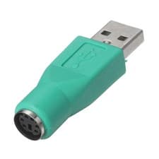 Image of PS/2 to USB Adapter, PS/2 Female to USB A Male Converter Adapter, Green