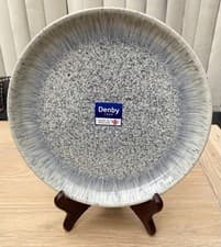 Image of 2 Brand New 1st Quality Denby Halo Speckle Coupe Dinner Plate 26 cm