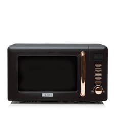 Image of Haden Cotswold Black Microwave 20 litre with Copper Effect Handle