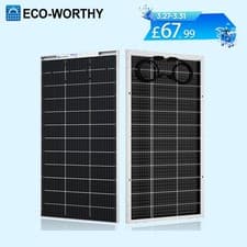 Image of ECO-WORTHY Bifacial 12V 200W 195W Mono Solar Panel for Home Motorhome Camper Van