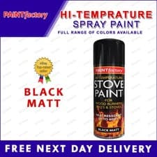Image of Spray Paint High Temperature Extremely Heat Resistant Stove Black Coal Silver-3H