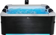 Image of Hot Tub Spa MSpa Oslo 6-Person Square Wi-Fi Controlled Outdoor Bubble Spa 850L