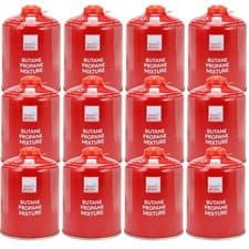 Image of 12 x Value Pack 450g Butane Propane Screw On Gas Cartridges Camping Canisters