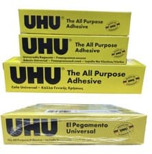 Image of UHU ALL PURPOSE GLUE ORIGINAL TUBE SIZE 20ml 35ml 60ml 125ml STRONG ADHESIVE