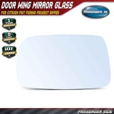 Image of Manual Wing Mirror Glass Passenger Side for Citroen Fiat Fiorino Peugeot Bipper