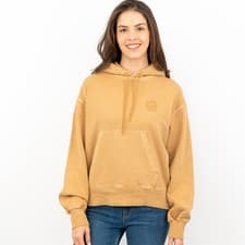 Image of Carhartt WIP Women Hoodie Beige Casual Summer Cotton Hoody XS Extra Small