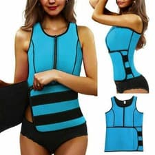 Image of Women Waist Trainer Vest Gym Slimming Adjustable Sauna Sweat Belt Body Shaper