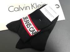 Image of CALVIN KLEIN LOGO SHORT CREW 2 PACK SOCKS MENS BLACK