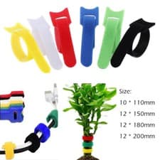Image of Adjustable Releasable Reusable Hook And Loop Cable Ties, Cable Tidy Strap - New