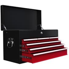 Image of HOMCOM 6 Drawer Tool Chest, Lockable Metal Tool Box with Ball Bearing Runners