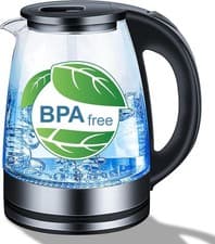 Image of 2L Electric Kettle Fast Glass Kettle Boil Quiet 1800W LED Boil-Dry Protection