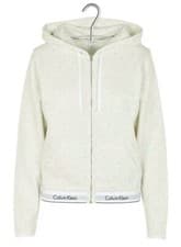 Image of Calvin Klein Women's CK Modern Cotton Zip Hoody, Snow Heather, Large, RRP £65