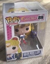 Image of Pop! Animation Funko: Sailor Moon - Sailor Moon & Luna #89 with Protector! NEW!