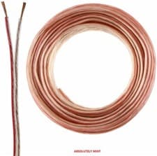 Image of 50m 2x1.0mm Speaker Cable Red Twin Loudspeaker Wire Car Home Audio Hifi