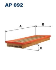 Image of FILTRON AP 092 Air Filter for FIAT,LANCIA