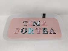 Image of Plastic Tea Tray Time For Tea Serving Sandwich Biscuits 28.5x15cm Party Picnic