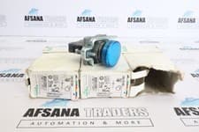 Image of Lot of 3x Schneider electric indicator lights xb4 bvb6 blue 011907 24v led