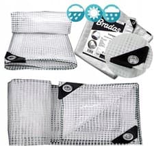 Image of TRANSPARENT CLEAR Tarpaulin Heavy Duty Waterproof  Cover Tarp Ground Sheet Mesh