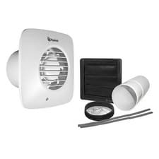 Image of Xpelair Simply Silent Standard Square 100mm Bathroom Fan with Humidistat