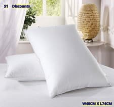 Image of Pillows Extra Soft Goose Feather And Down Pillow 85% Feather And 15% Down White