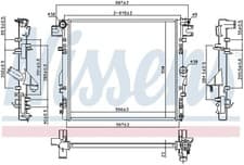 Image of FITS JEEP WRANGLER III 3.6 V6 RADIATOR, ENGINE COOLING 61037 NISSENS