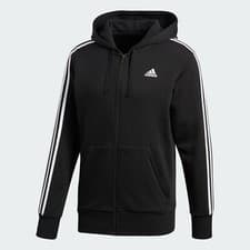 Image of adidas Essentials 3 Stripes Hoodie Mens - Hoody / Hooded Jacket Black -All Sizes