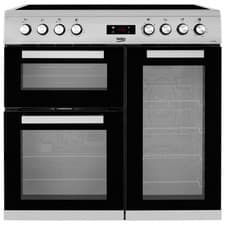 Image of Beko 90cm Electric Range Cooker - Stainless Steel KDVC90X