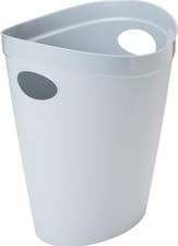 Image of Addis Eco Range Waste Paper Bin 10L Light Grey Recycled Plastic Bedroom Office