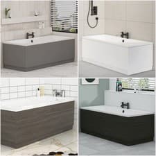 Image of Modern Bathroom MDF Front and End Adjustable Bath Panels & Plinth Various Sizes