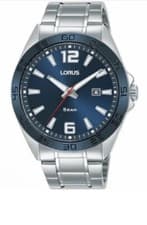 Image of BRAND NEW MENS LORUS WATCH BLUE DIAL DATE STAINLESS STEEL BRACELET RH913NX