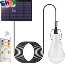 Image of 3W Solar LED Shed Lights Portable USB Charge Shed Light with Battery Panel Remot