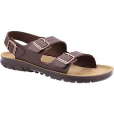 Image of Birkenstock Kano men's brown anti-slip heel-strap classic sandal