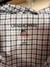 Image of Craghoppers Nosilife Shirt Mens Small Blue White check