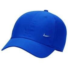 Image of Nike Cap Mens Club Dri-Fit Royal Blue Metallic Swoosh FB5372 Genuine Brand New