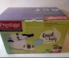Image of Prestige Sleek & Simple 6L Aluminium Pressure Cooker Steamer new unopened box