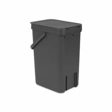 Image of Brabantia Sort & Go Waste Container, Bin, Trash, Garbage Can, Grey, 12 L, 109805