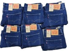Image of Levis 512 Mens Slim Taper Fit Stretch Stonewash Blue Denim Jeans All Sizes