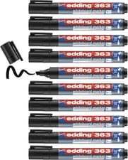 Image of 363 Whiteboard Marker - Black - 10 Whiteboard Pens - Chisel Tip 1-5 Mm - Whitebo