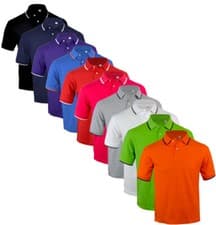 Image of Mens Short Sleeve Plain Tipping Polo Shirt T shirt Top Casual Cotton Mix S-XXL