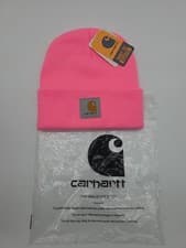 Image of Carhartt Unisex Pink Knit Cuffed Beanie Hat One Size NWT