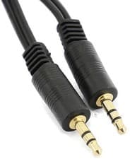 Image of 30cm 3.5mm to 3.5mm Jack to Jack  Audio Cable Lead Gold Short Aux Car Stereo New