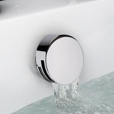 Image of Bath Filler Waste Overflow Slimline Round Clicker Bathroom Tap Chrome ENKI W43