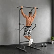 Image of Power Tower Dip Station Pull Up Bar Multi-Function Push Up Equipment Home Gym